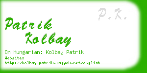 patrik kolbay business card